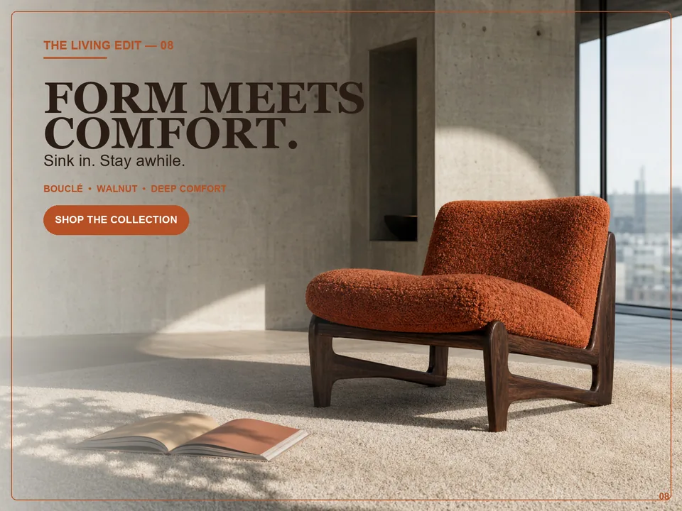Furniture poster showing a chair in a room