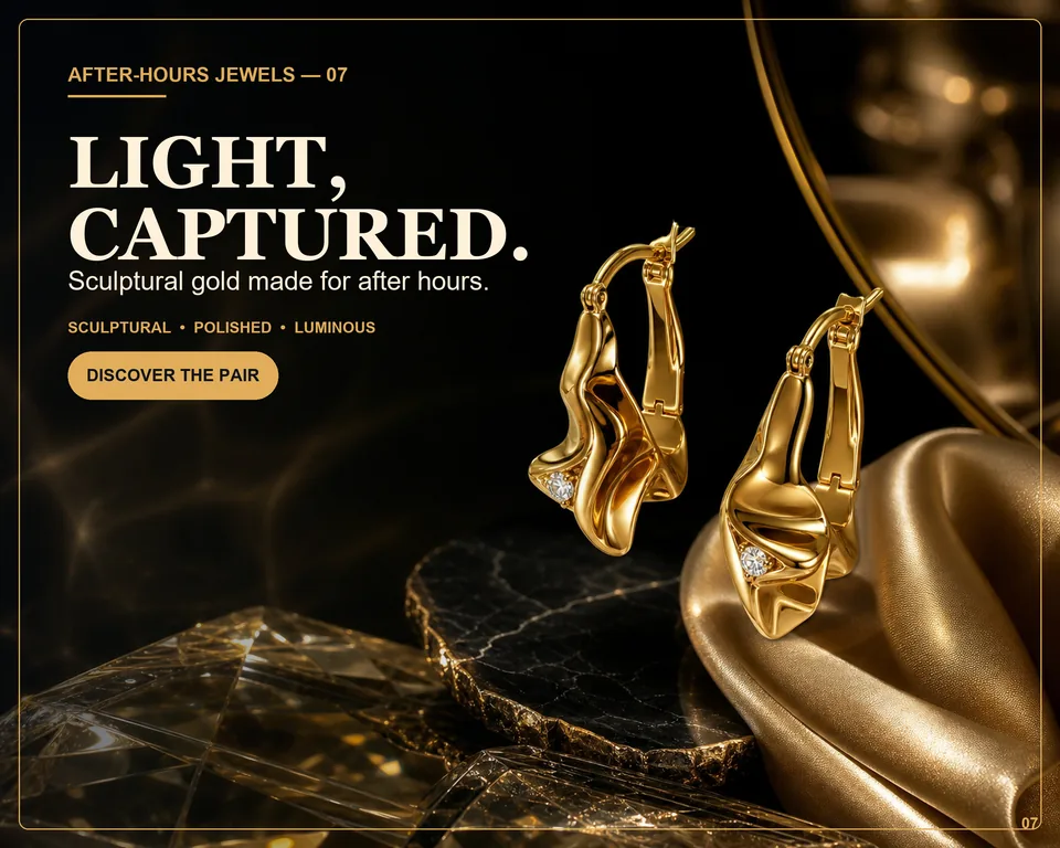 Jewelry poster with an evening theme